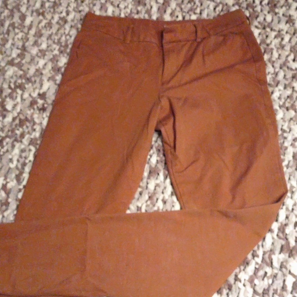 Old Navy Mid-rise Pixie Stretch Pants mustard brown size 10 tall